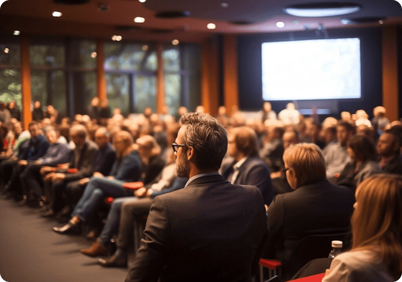 People attending seminar